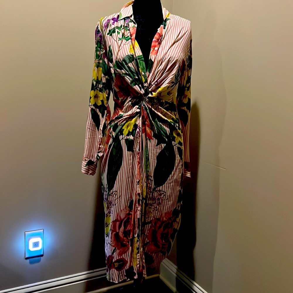Zara Women Floral Shirtdress